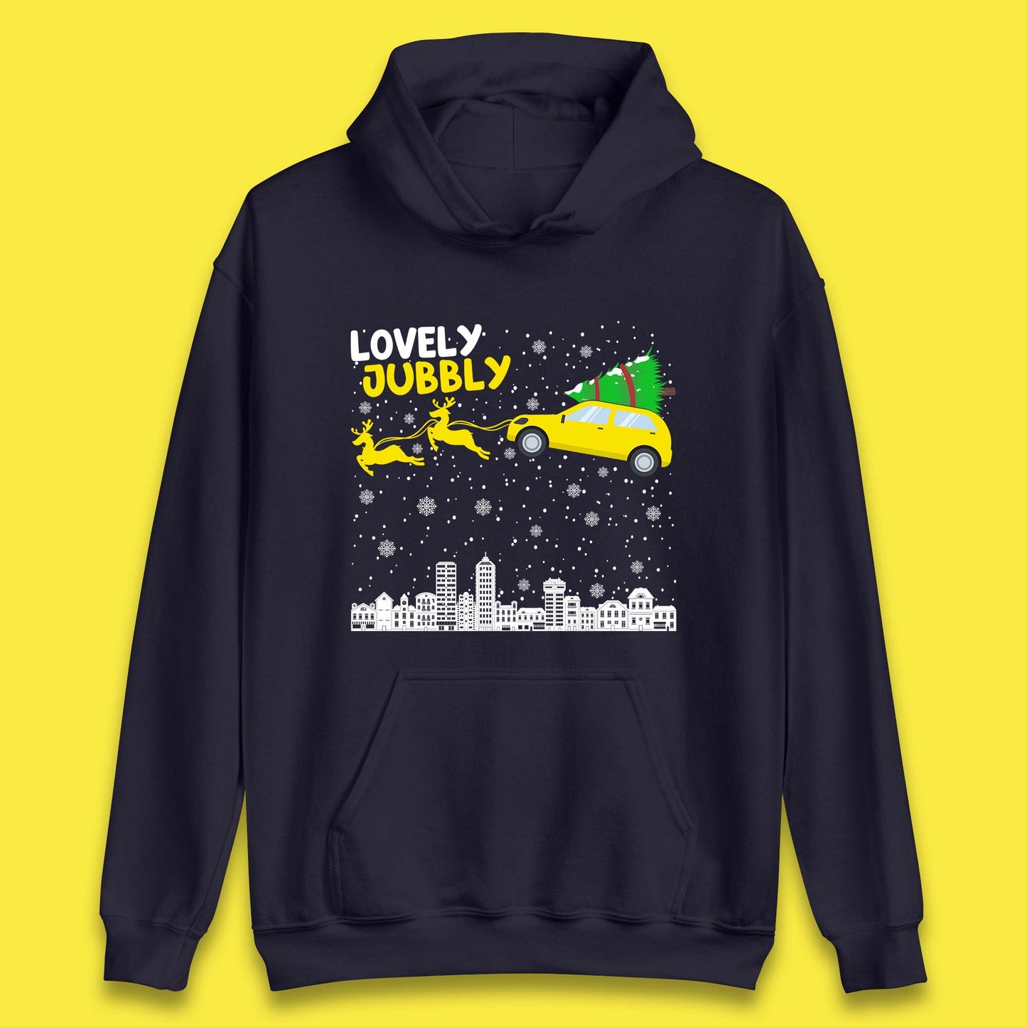 Lovely Jubbly Car Christmas Unisex Hoodie