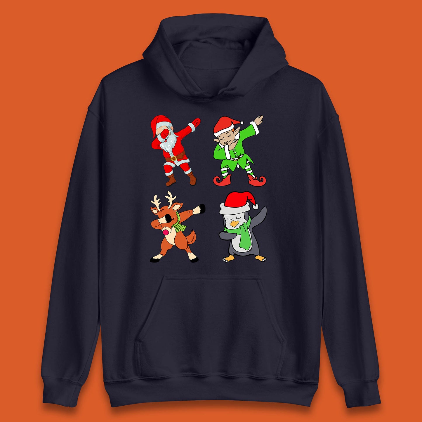 santa claus & friends dabbing hoodie