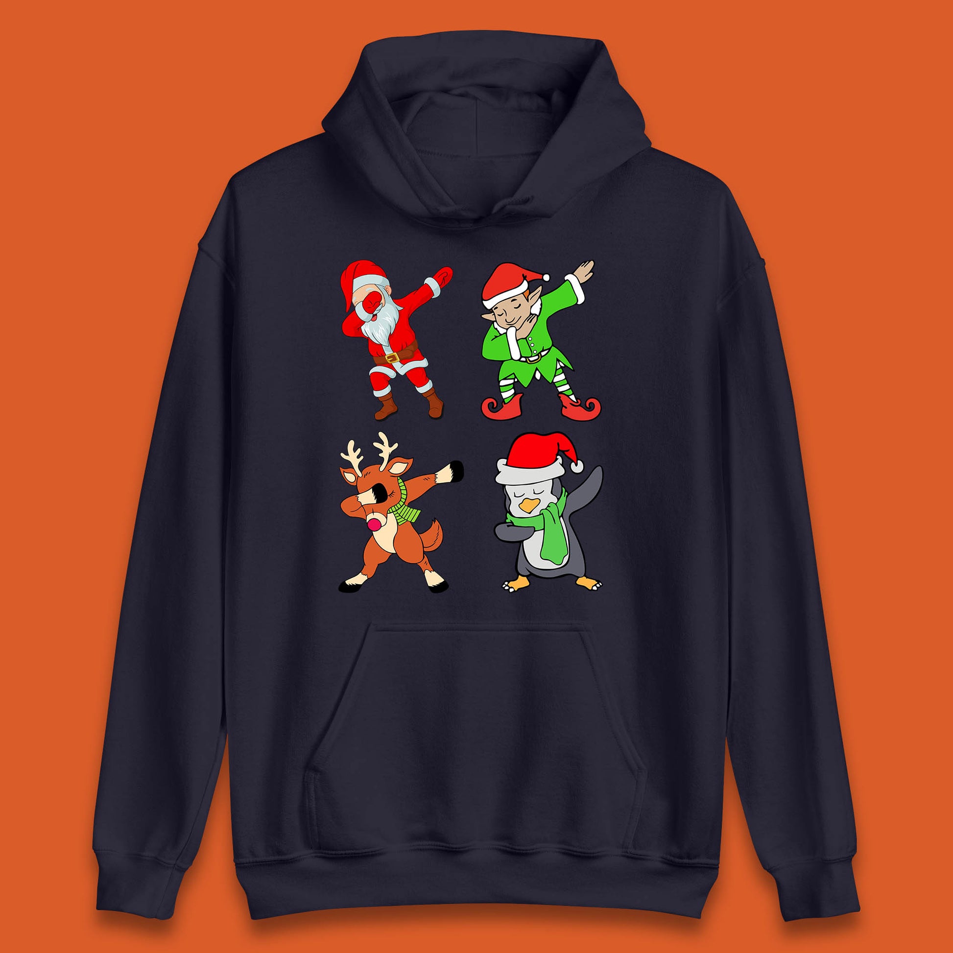 santa claus & friends dabbing hoodie