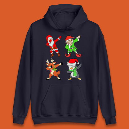 santa claus & friends dabbing hoodie