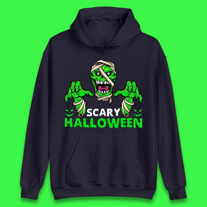 Scary Halloween Skull Zombie Mummy Horror Monster Zombie Hands Scary Vibes Unisex Hoodie