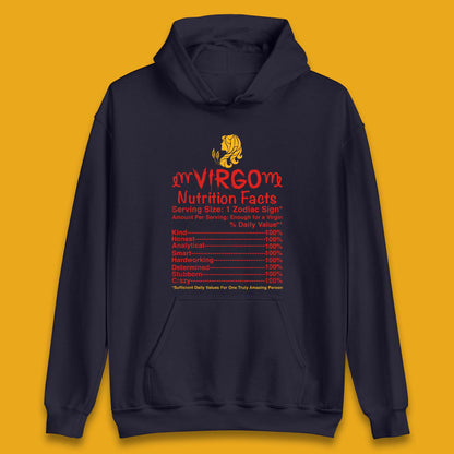 Virgo Nutrition Facts Unisex Hoodie