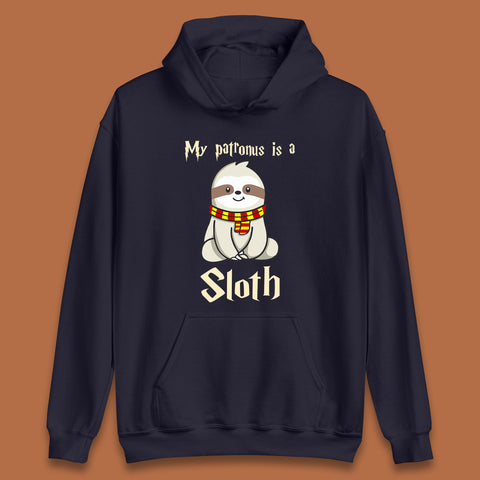 My Patronus Is A Sloth Harry Potter Sloth Funny Magical Wizard And Sloth Lover Lazy Days Humorous Unisex Hoodie
