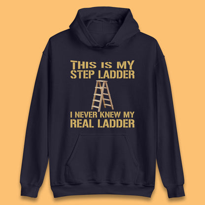 This Is My Step Ladder I Never Knew My Real Ladder Funny Joke Humour Unisex Hoodie