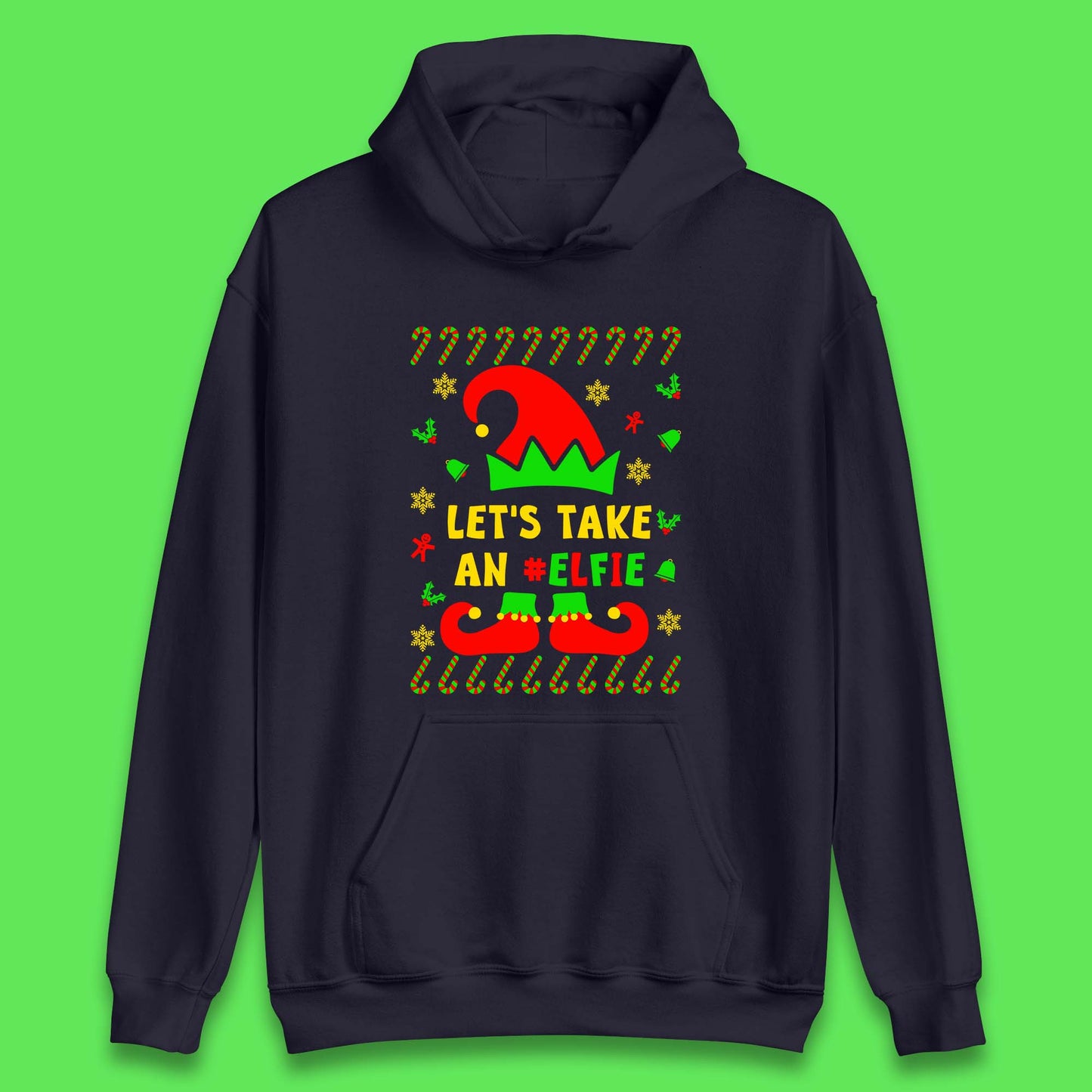 Let's Take An Elfie Christmas Unisex Hoodie