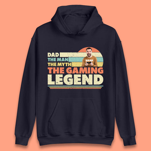 Personalised Dad The Gaming Legend Unisex Hoodie