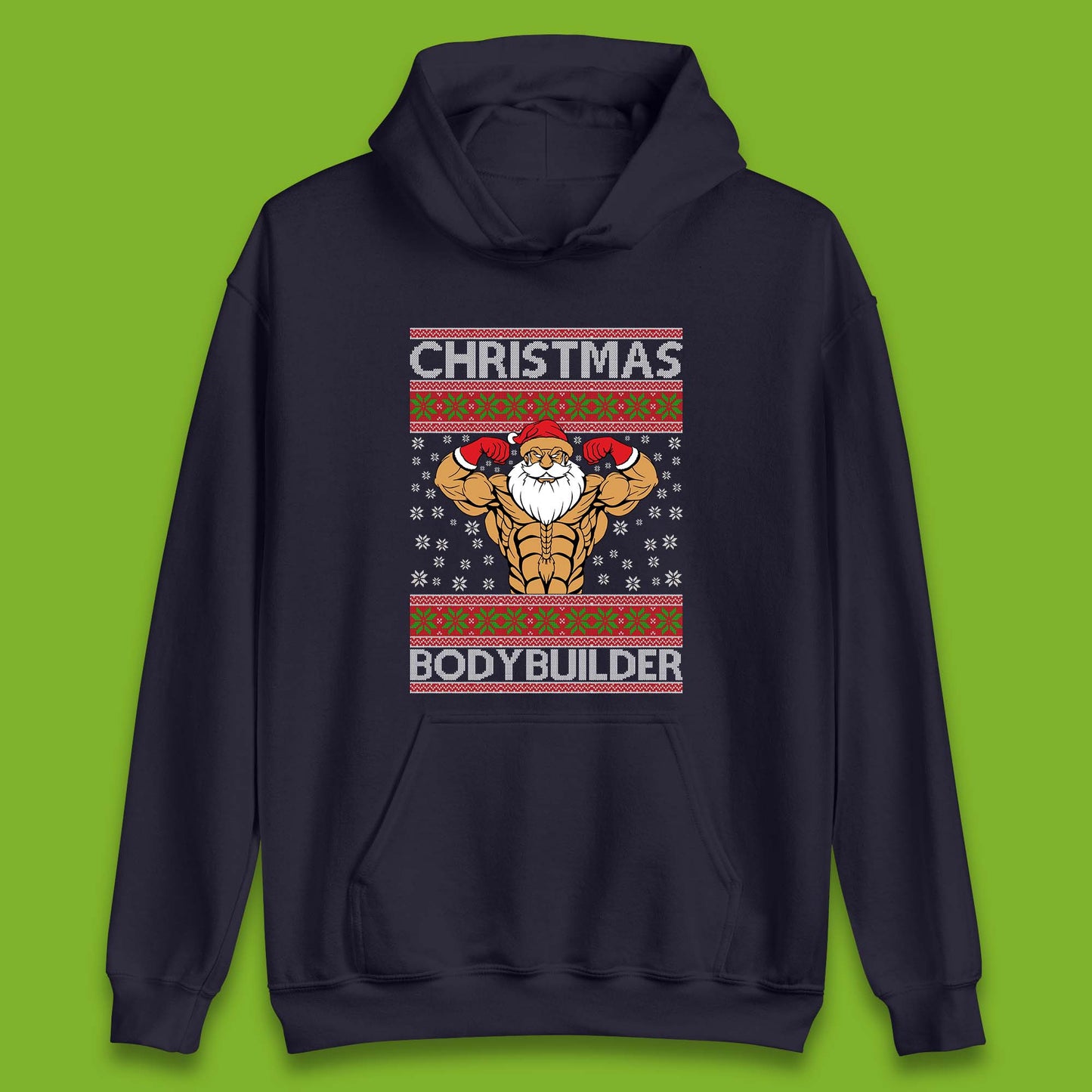Ugly Christmas Bodybuilder Unisex Hoodie