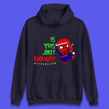 Jolly Enough Spiderman Christmas Unisex Hoodie