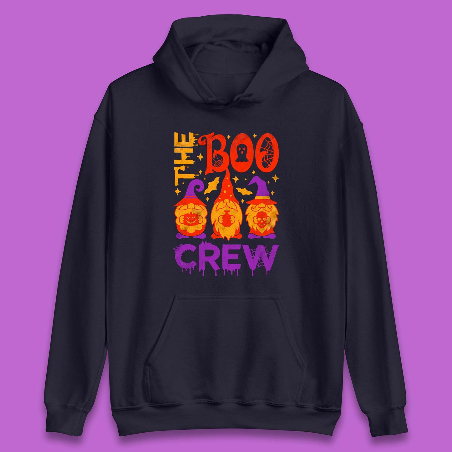 The Boo Crew Halloween Gnomes Squad Horror Scary Spooky Matching Costume Unisex Hoodie