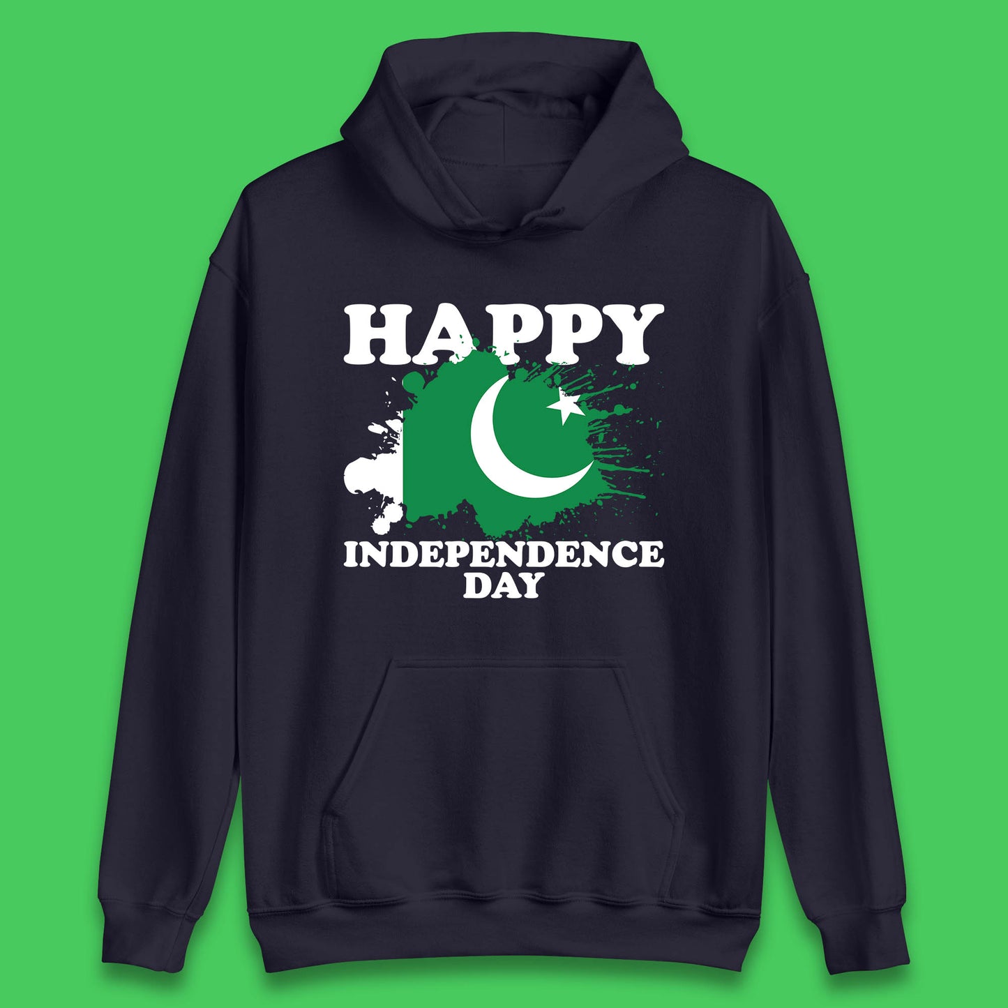 Happy Independence Day Pakistan 14th August Patriotic Pakistani Flag Unisex Hoodie