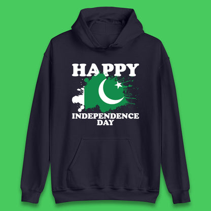 Happy Independence Day Pakistan 14th August Patriotic Pakistani Flag Unisex Hoodie