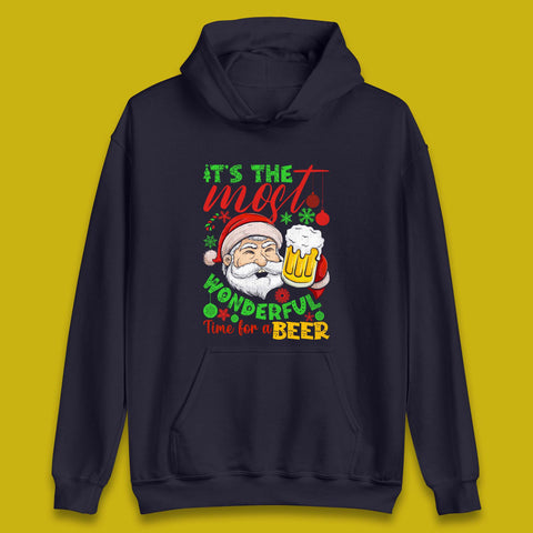 Santa Beer Christmas Unisex Hoodie