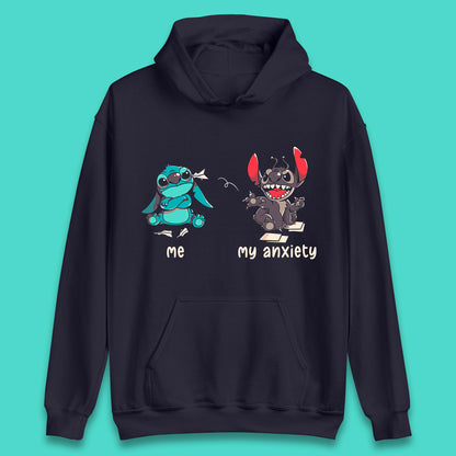Disney Ohana Funny Me My Anxiety Ohana Lilo & Stitich Disneyland Cartoon Character Walt Disney Unisex Hoodie