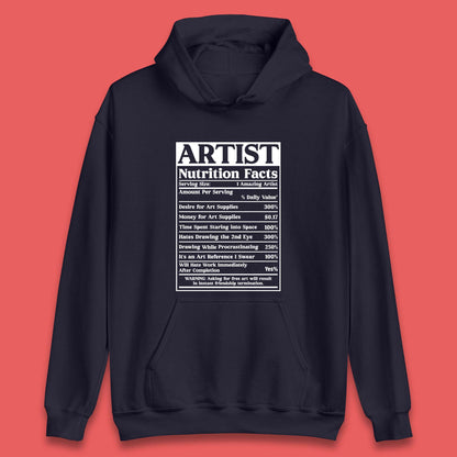 Artist Nutrition Facts Unisex Hoodie