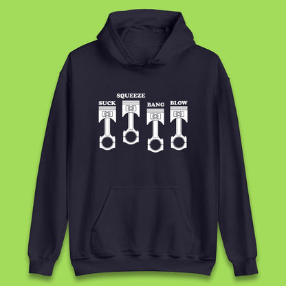 Suck Squeeze Band Blow Funny Car Lovers Joke Racers Riders Drifting Race Unisex Hoodie