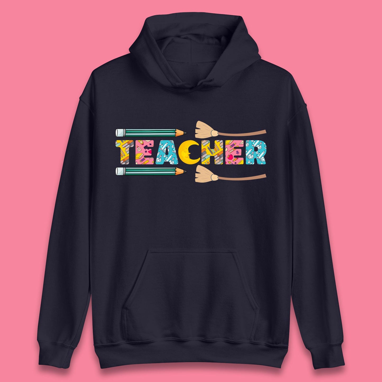Halloween Teacher Spooky Teacher Ghost Halloween School Unisex Hoodie