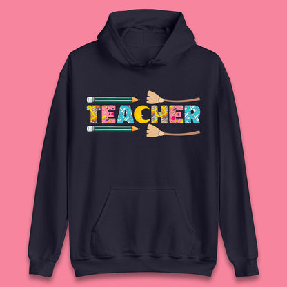 Halloween Teacher Spooky Teacher Ghost Halloween School Unisex Hoodie