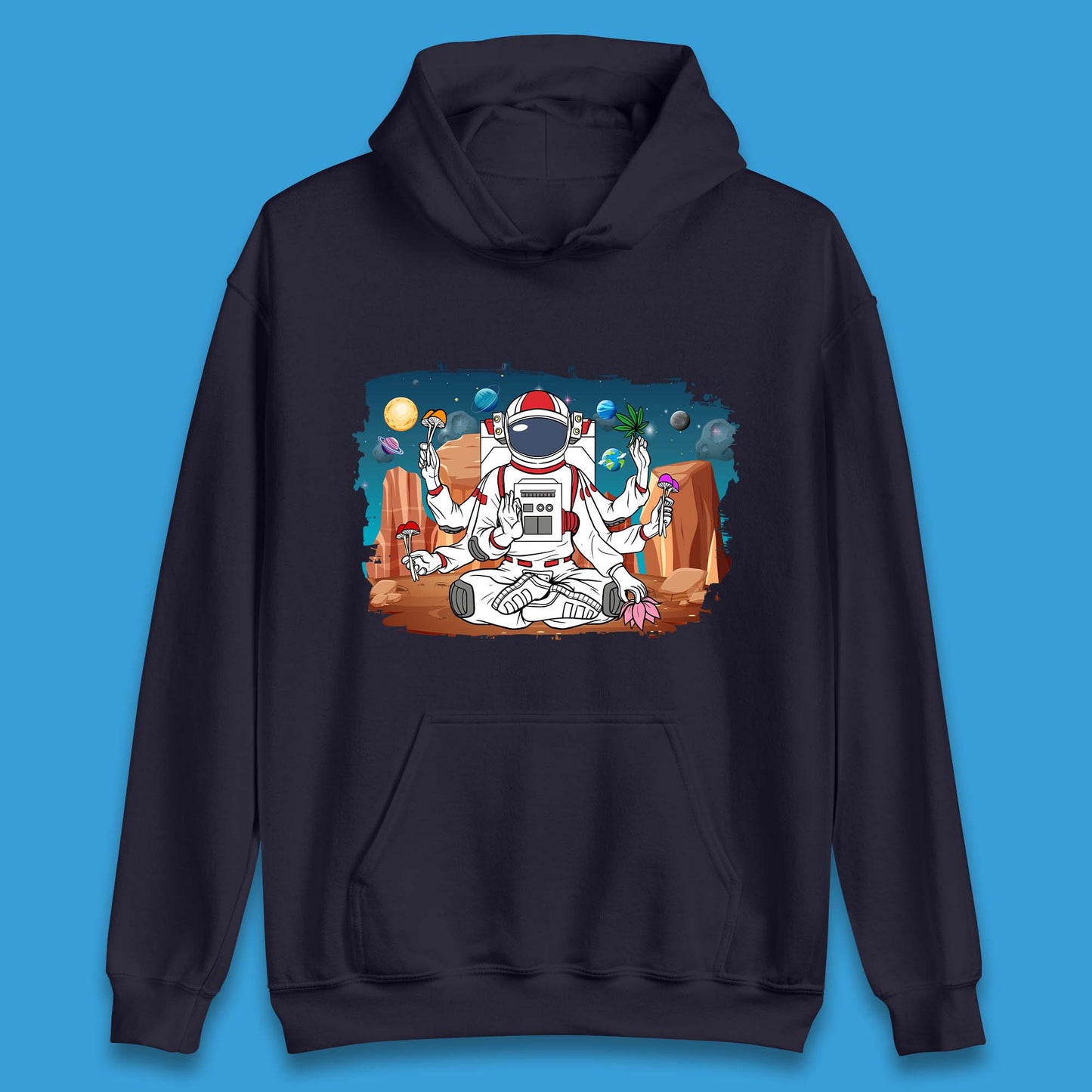 Meditating Astronaut Yoga Unisex Hoodie