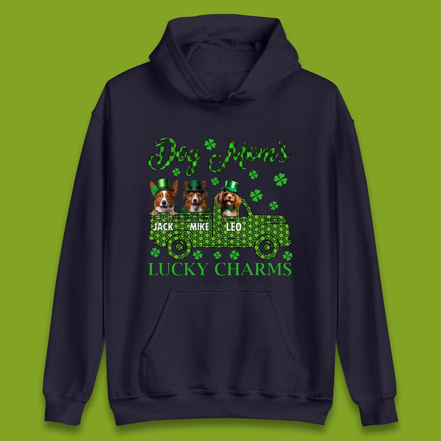 Personalised Dog Mom's Lucky Charms Unisex Hoodie