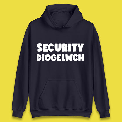 Security Diogelwch Security Services Diogelwch Cymru Workwear Guard Doorman Bodyguard Unisex Hoodie