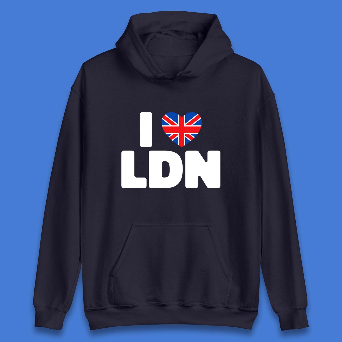 I Love LDN UK United Kingdom British England I Love London Unisex Hoodie