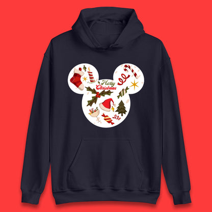 merry christmas disney mickey mouse head hoodie