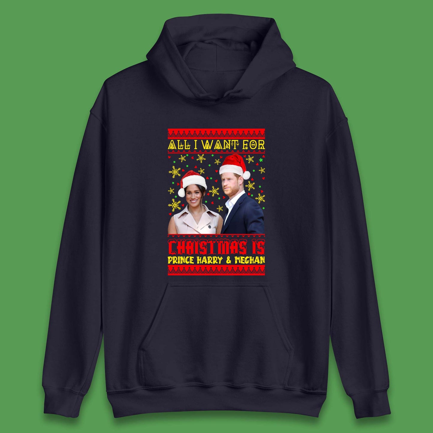 Prince Harry & Meghan Christmas Unisex Hoodie
