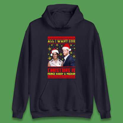Prince Harry & Meghan Christmas Unisex Hoodie