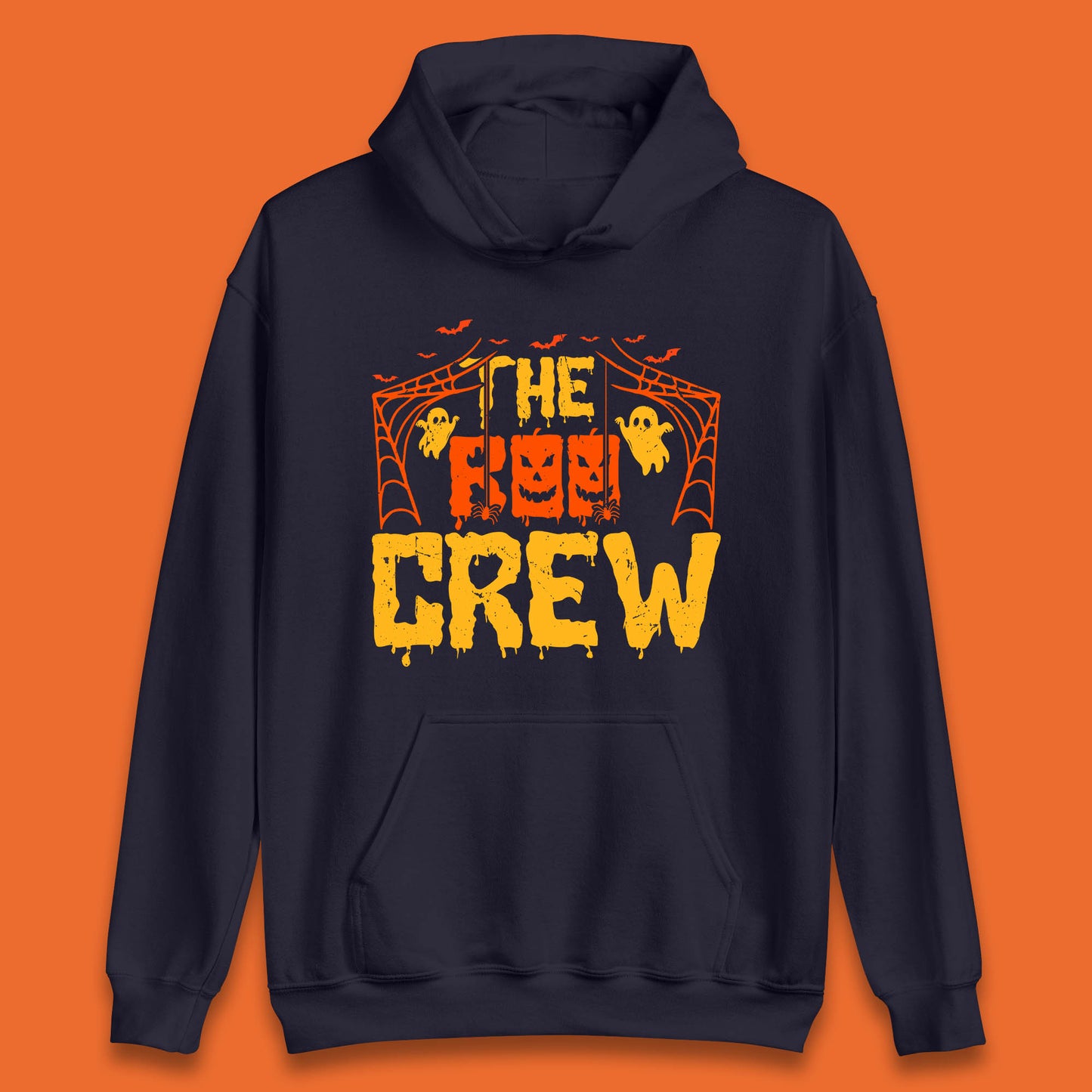 The Boo Crew Halloween Horror Spooky Boo Squad Matching Halloween Costume Unisex Hoodie