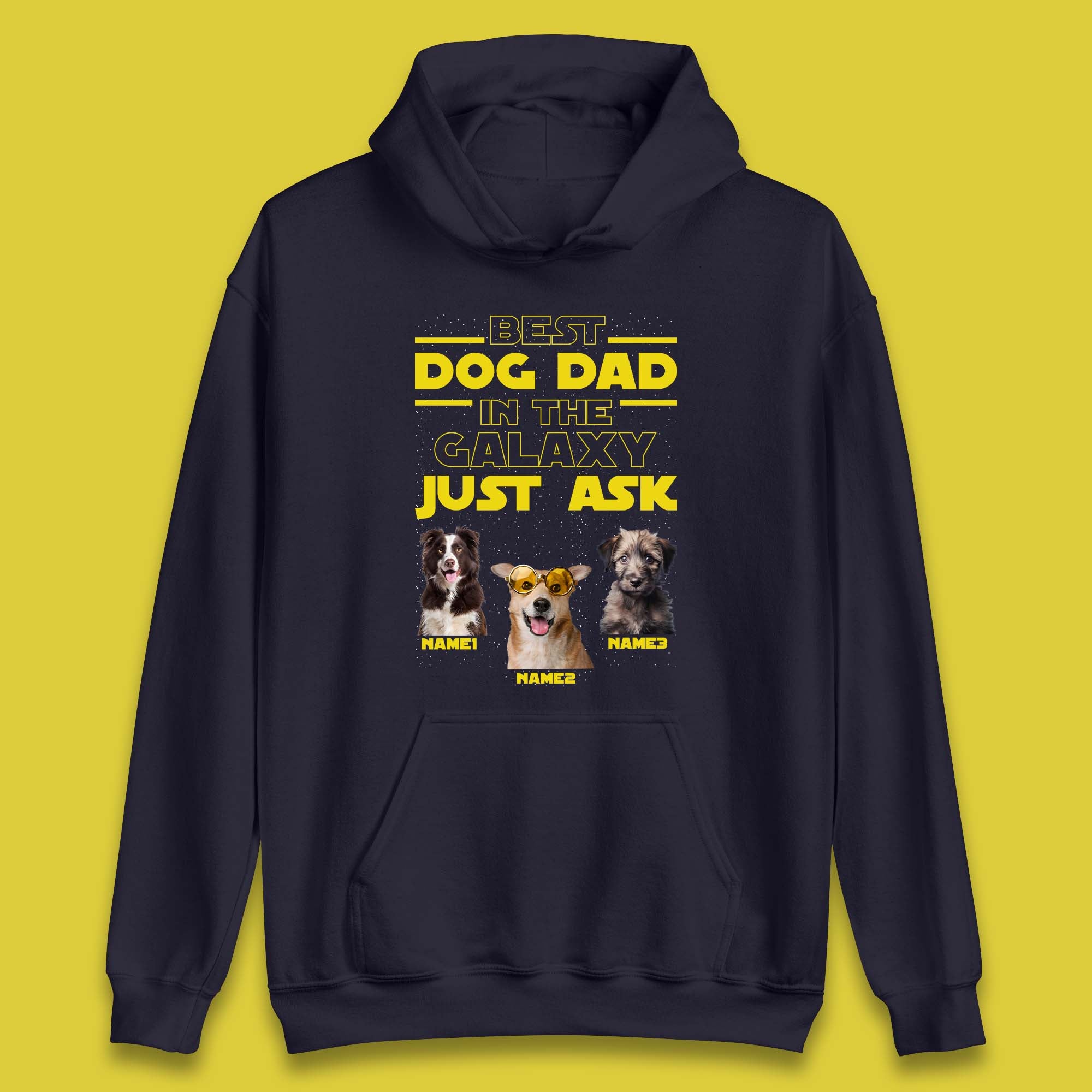 Personalised Best Dog Dad Unisex Hoodie