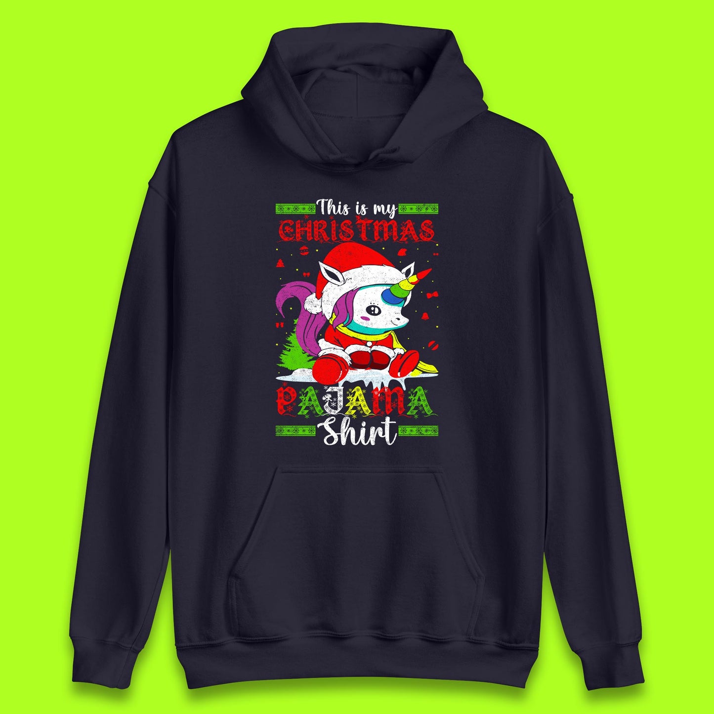 christmas unicorn santa costume hoodie