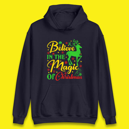 believe in the magic of christmas reindeer hoodie