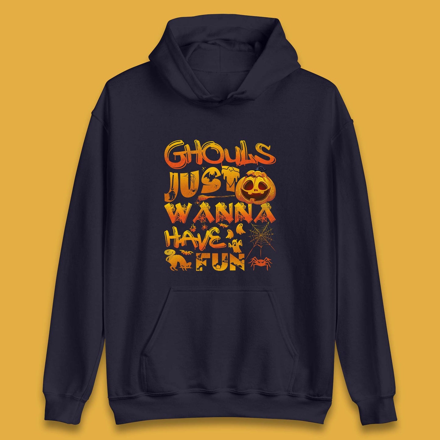Ghouls Just Wanna Have Fun Halloween Disco Ghost Ghouls Night Out Spooky Season Unisex Hoodie
