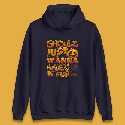 Ghouls Just Wanna Have Fun Halloween Disco Ghost Ghouls Night Out Spooky Season Unisex Hoodie