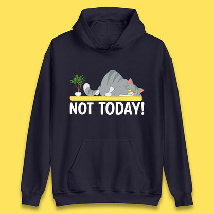 Not Today Cat Funny Kitten Lazy Cats Sleepy Cat Lover Unisex Hoodie