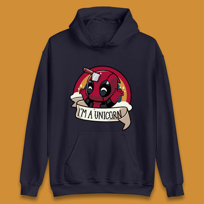 I'm A Unicorn Funny Deadpool Rainbow Colors Marvel Avengers Superhero Fictional Character Unisex Hoodie
