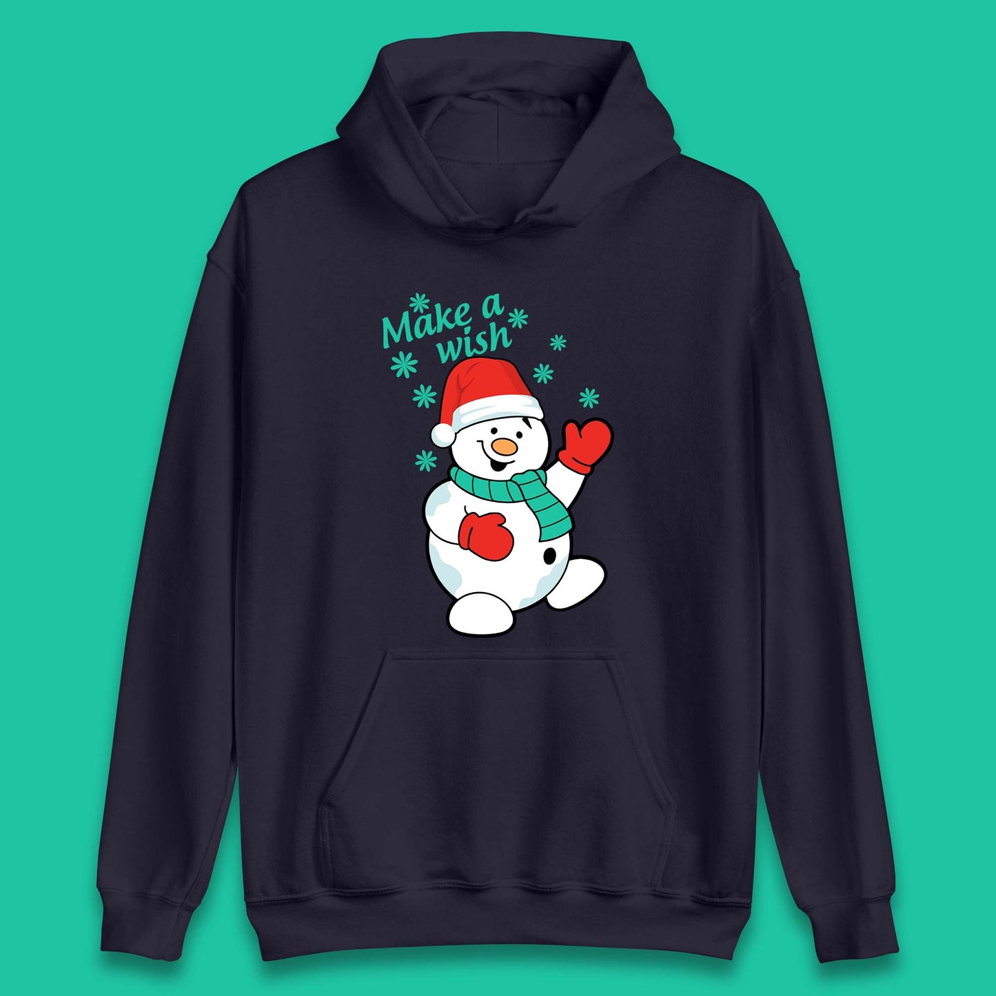 Make A Wish Snowman Christmas Unisex Hoodie