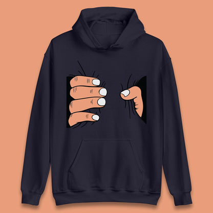 Crushing Handshake Big Hand Squeezing Funny Hand Grabbing Photographic Unisex Hoodie