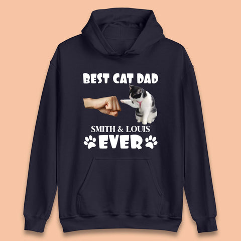 Personalised Best Cat Dad Ever Unisex Hoodie