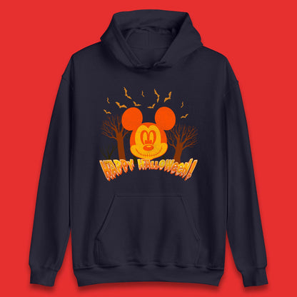 Happy Halloween Mickey Mouse Horror Scary Spooky Jack Face Halloween Disney Trip Unisex Hoodie