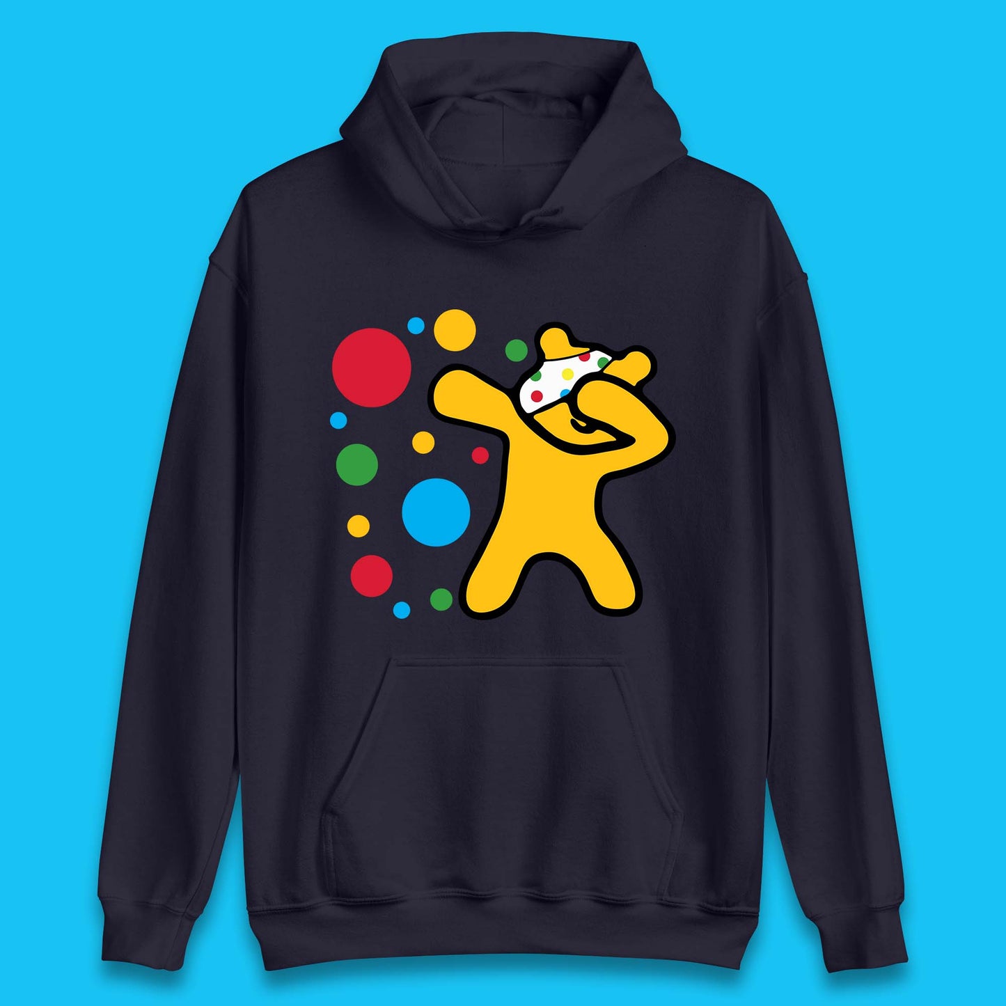 Dabbing Spotty Pudsey Bear Children In Need Dab Dance Spotty Day Donation Unisex Hoodie
