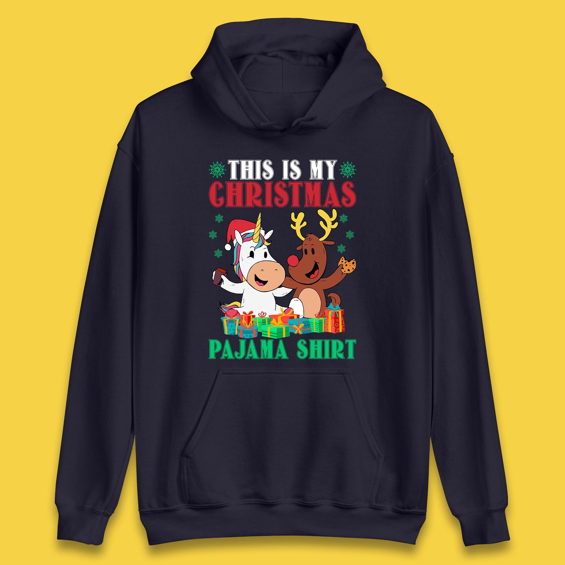 christmas unicorn reindeer hoodie