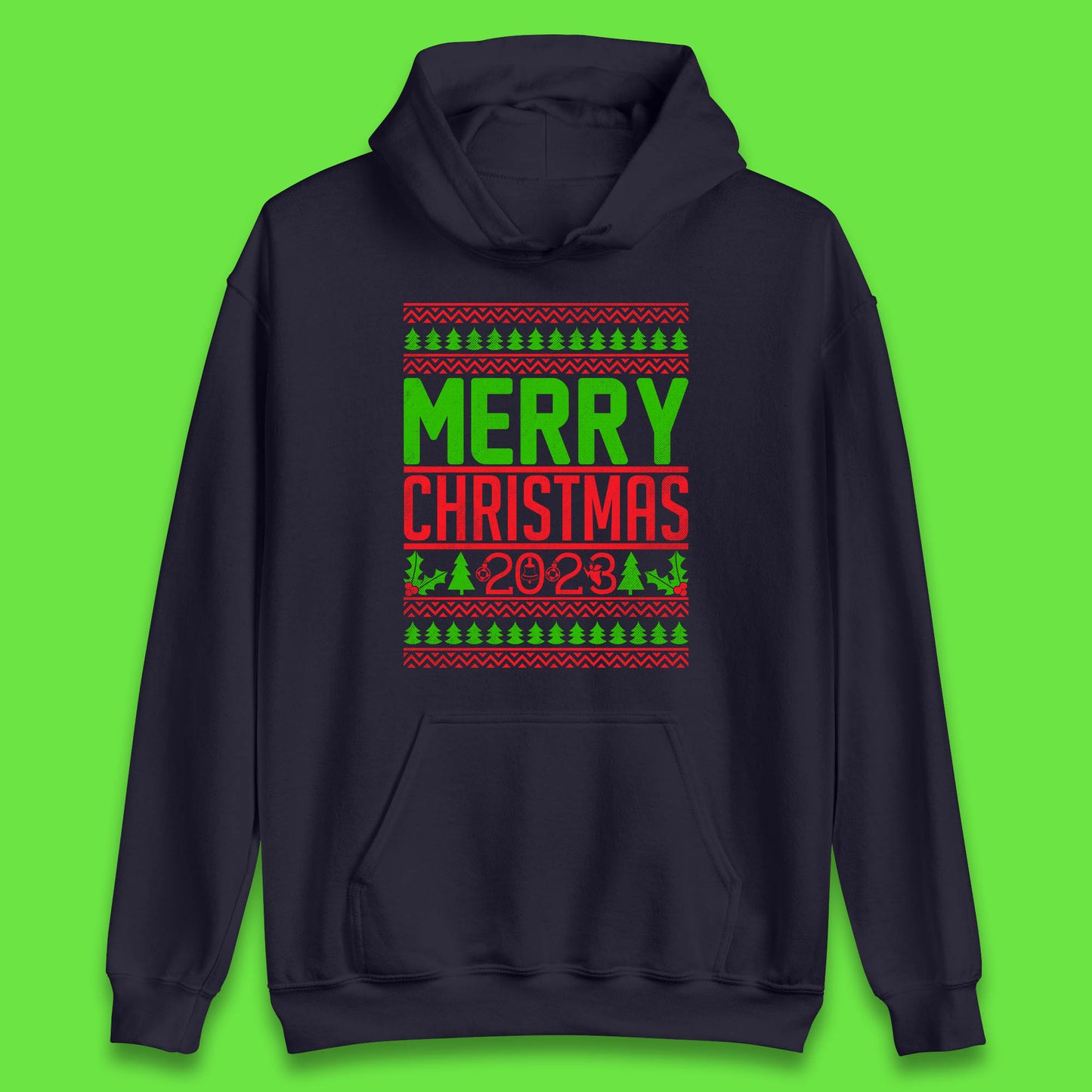 Merry Christmas 2023 Winter Holiday Festive Celebration Xmas Gift Unisex Hoodie