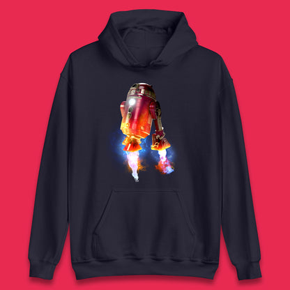 R2-D2 Ready To Fly Iron Man Spoof Sci-fi Action Adventure Movie Character  Star Wars 46th Anniversary Unisex Hoodie