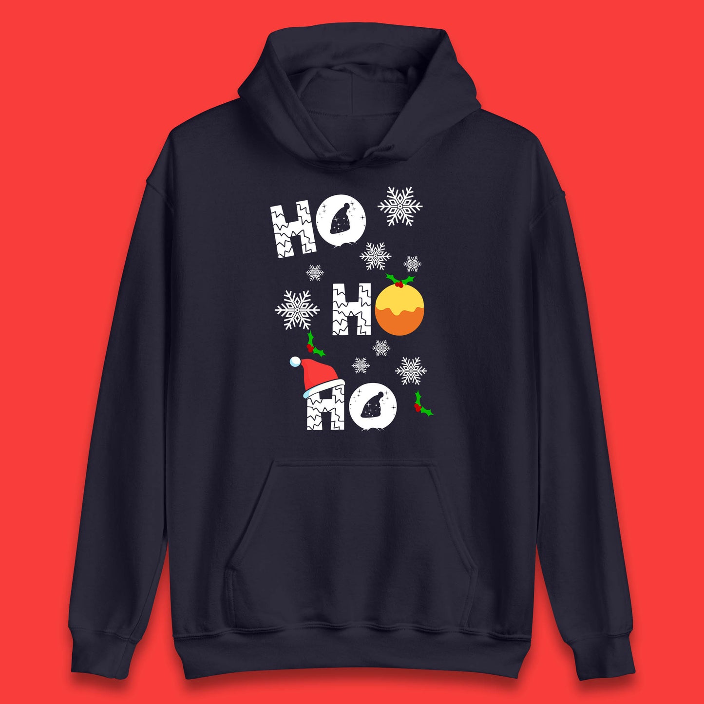 Ho Christmas Santa Hat Hoodie