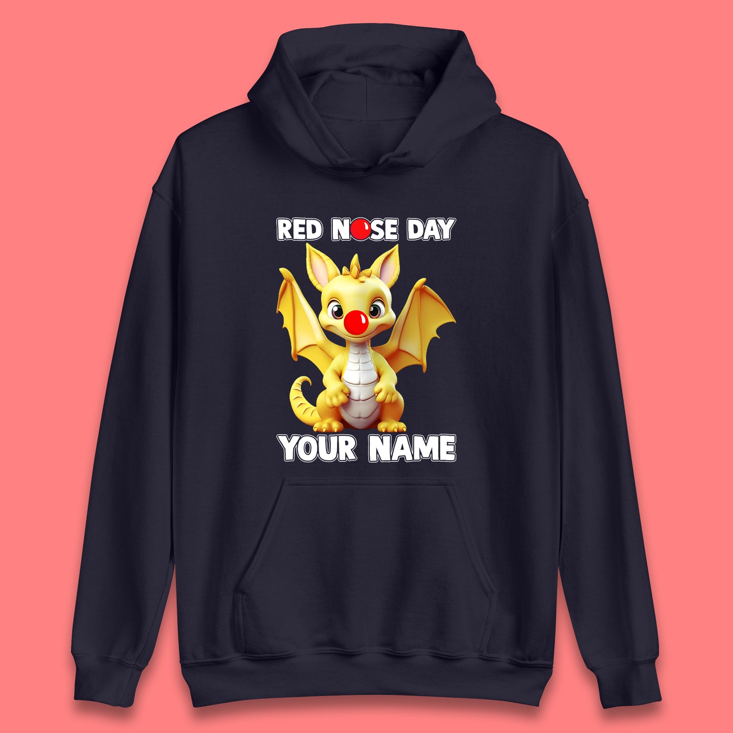 Personalised Dragon Red Nose Day Unisex Hoodie