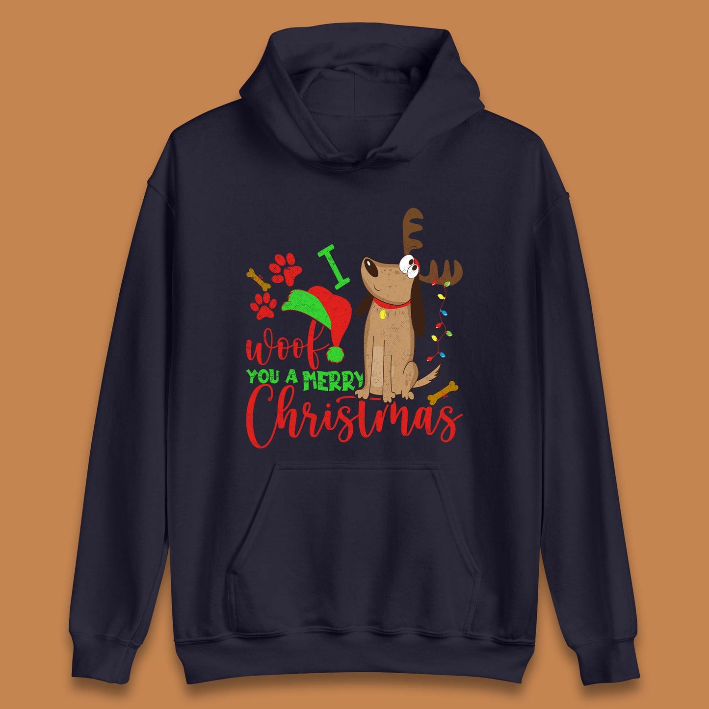 I Woof You A Merry Christmas Unisex Hoodie