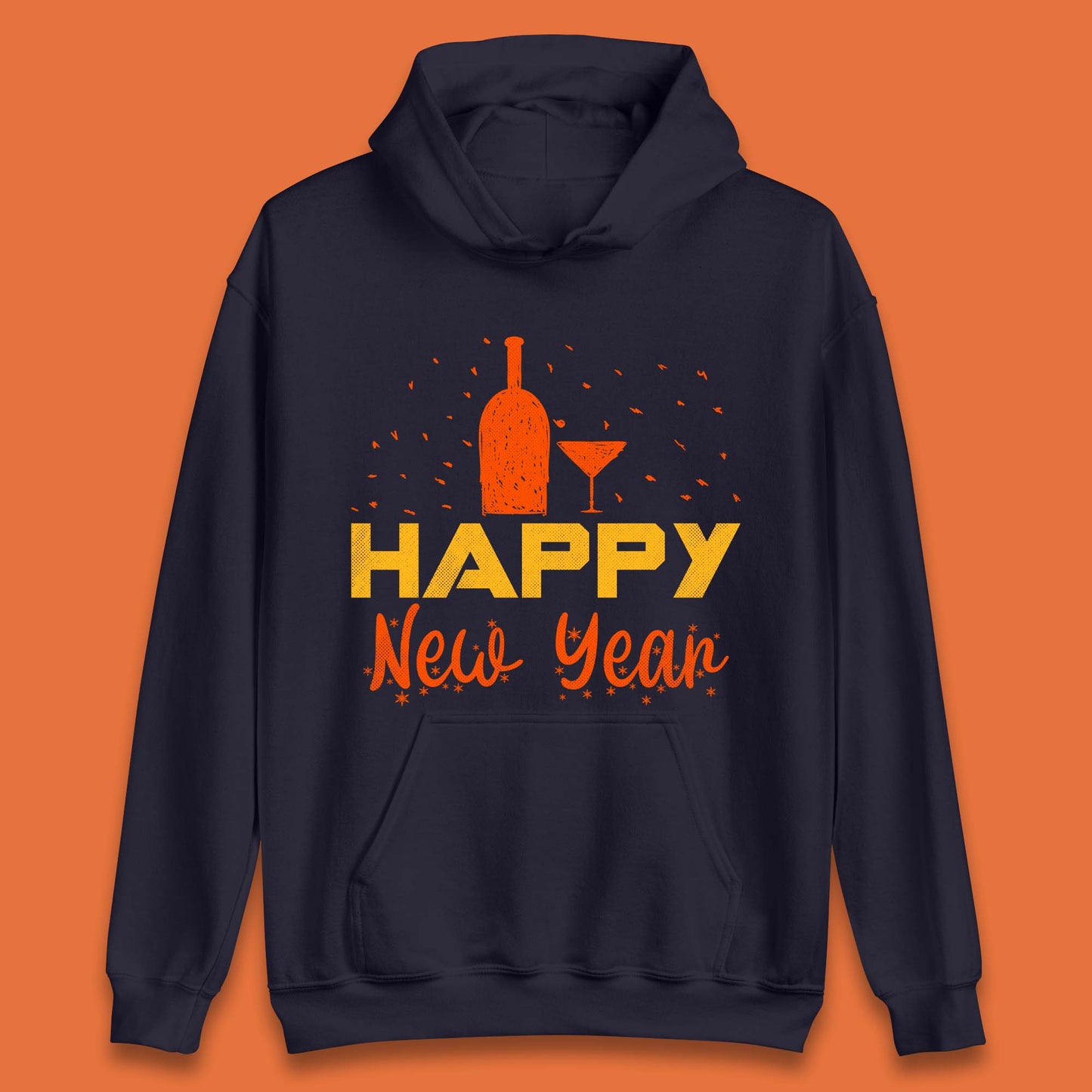 Happy New Year Wine Drinking Unisex Hoodie
