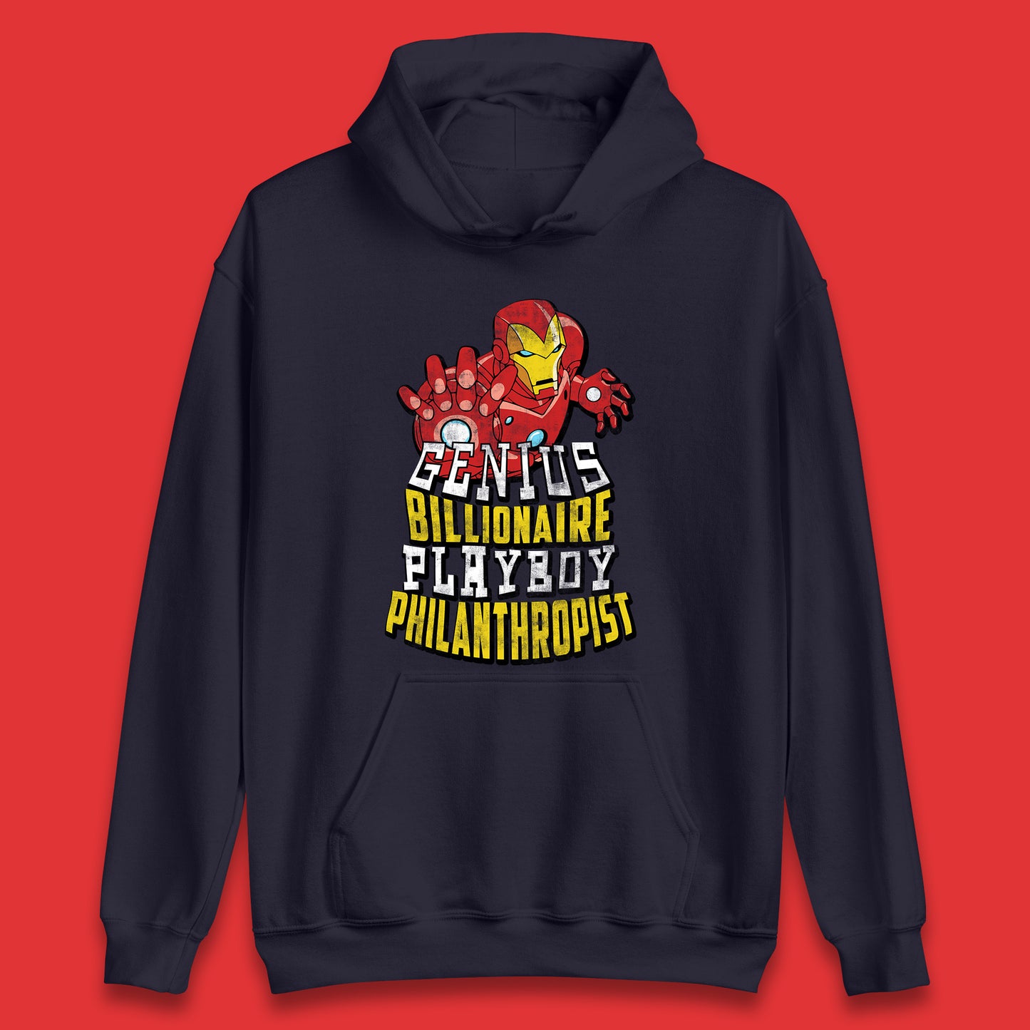 Tony Stark Quote Genius Billionaire Playboy Philanthropist Marvel Avenger Iron Man Superhero Movie Character Unisex Hoodie