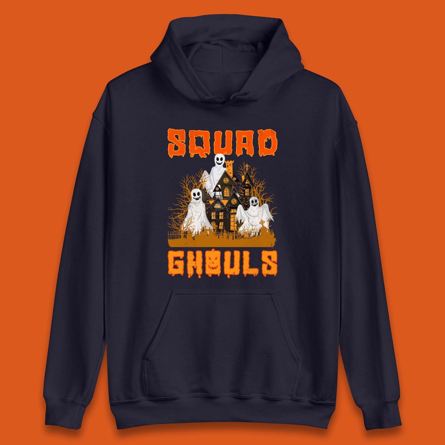 Squad Ghouls Halloween Boo Ghost Horror Scary Haunted House Unisex Hoodie